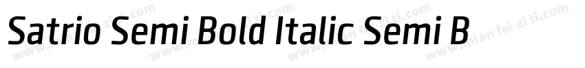 Satrio Semi Bold Italic Semi Bold I字体转换